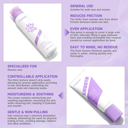 Bikini Pain-Free Hair Removal Cream for Sensitive Skin, Hypoallergenic Formula-Gentle & Fast-Acting Depilatory with Citrus Scent, Aloe & Hyaluronic Acid for Soothing Care, Suitable for Men & Women